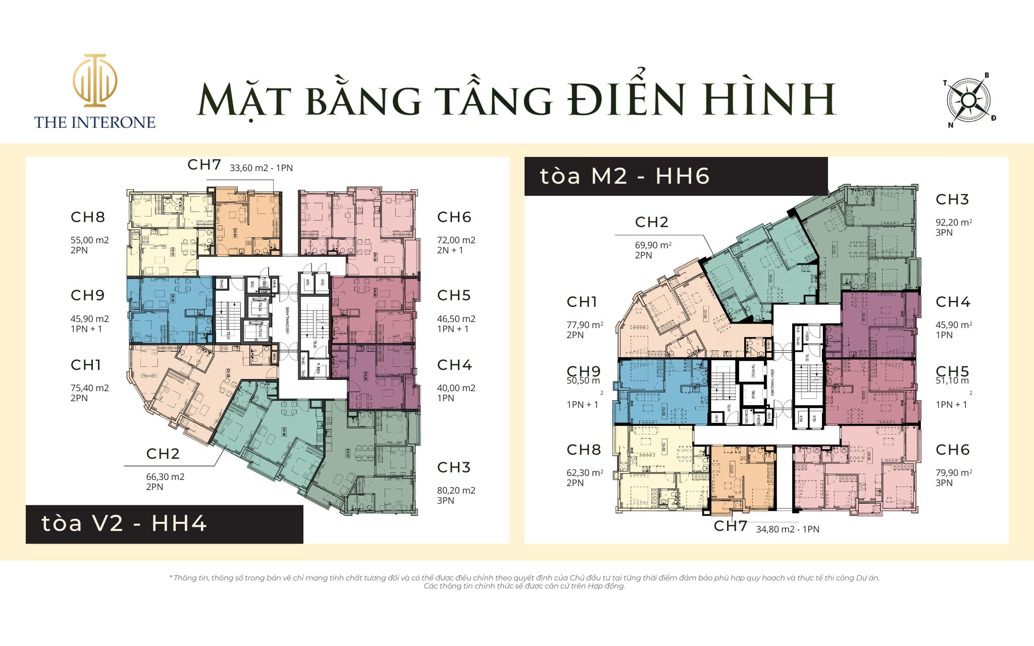Mặt bằng tầng điển hình HH4 HH6