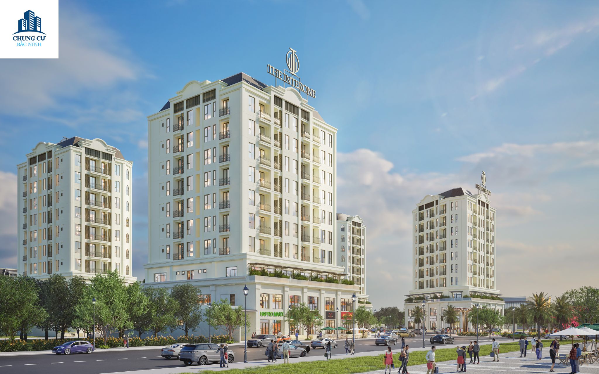 Phối cảnh 4 Tòa chung cư cao cấp The Interone