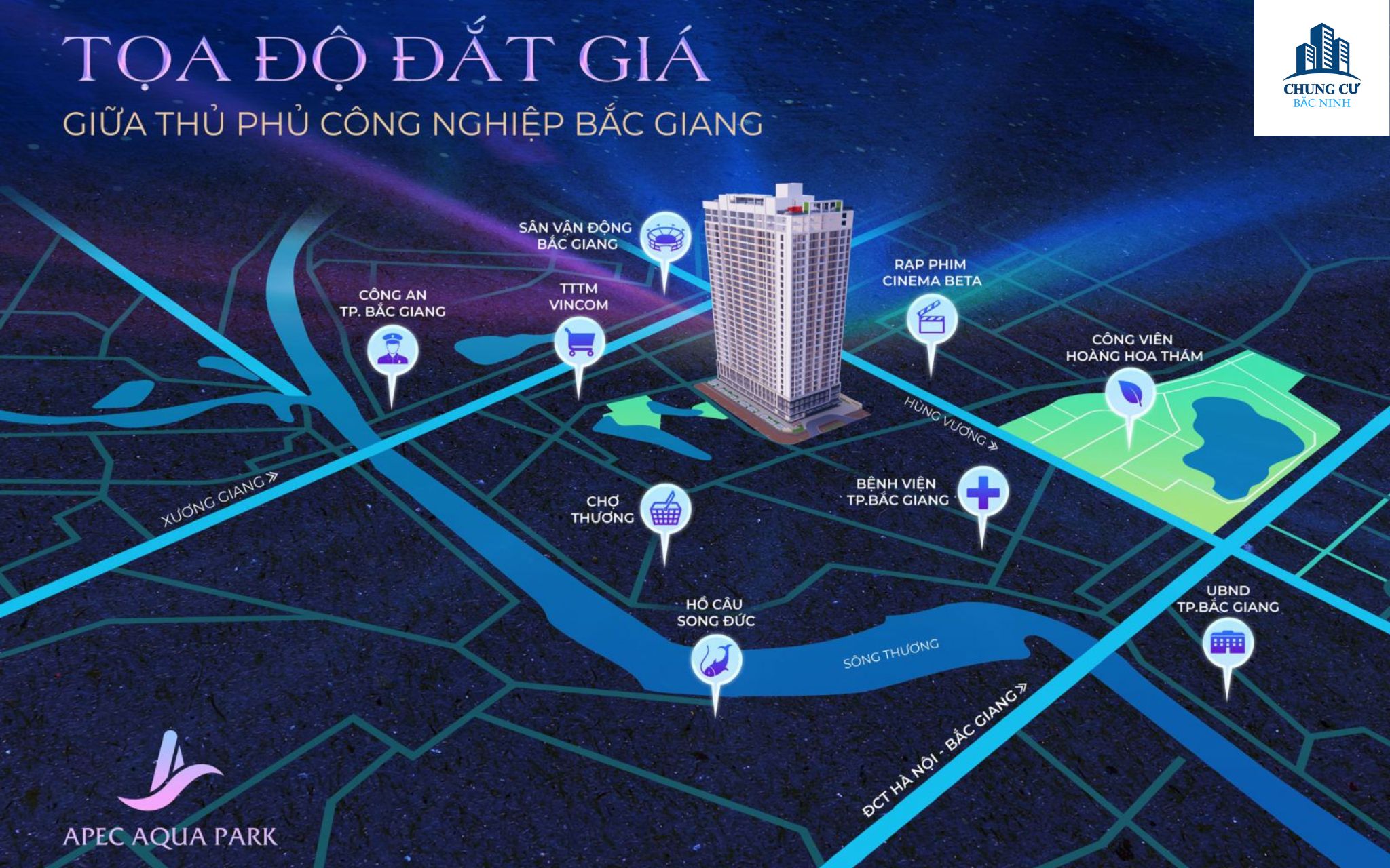 Vị trí dự án Aquapark Bắc Giang