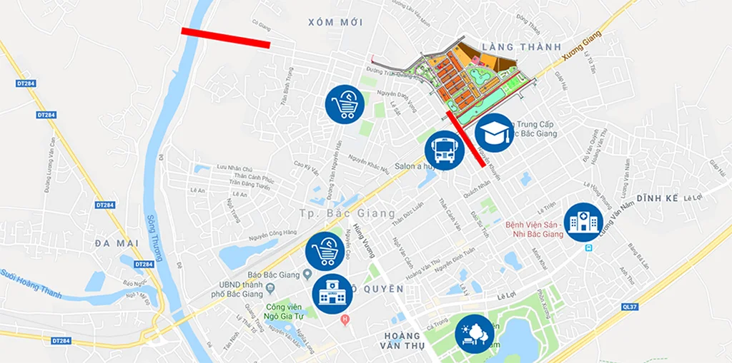 Vị trí dự án Green City Bắc Giang
