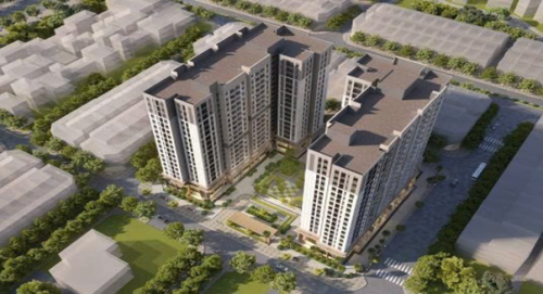 Phối cảnh dự án Khu nhà ở xã hội số 01 tại khu số 5, số 9 thuộc khu đô thị phía Nam thành phố Bắc Giang (nay là phường Bắc Giang và phường Tân Tiến, tỉnh Bắc Ninh)