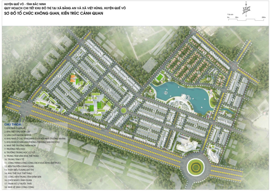 Mặt bằng phối cảnh dự án Danko Quế Võ - Khu Đô Thị Bằng An, Việt Hùng