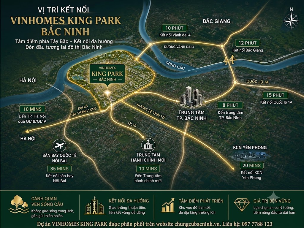 Vinhomes King Park – Tổng quan đại đô thị mới phía Tây Bắc thành phố Bắc Ninh